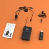  FIFINE K031B WIRELESS USB COMPUTER LAPEL MICROPHONE WITH HEADSEST FOR FITNESS CLASS, CONFERENCING 