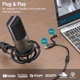  FIFINE T683 USB MICROPHONE BUNDLE WITH A MUTE BUTTON, A VOLUME DIAL & A MONITORING JACK FOR PC/MAC/MOBILE 