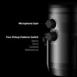  FIFINE K690 USB MIC WITH FOUR POLAR PATTERNS, GAIN DIALS, A LIVE MONITORING JACK & A MUTE BUTTON 