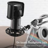  FIFINE T683 USB MICROPHONE BUNDLE WITH A MUTE BUTTON, A VOLUME DIAL & A MONITORING JACK FOR PC/MAC/MOBILE 