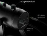  FIFINE K690 USB MIC WITH FOUR POLAR PATTERNS, GAIN DIALS, A LIVE MONITORING JACK & A MUTE BUTTON 