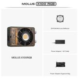  Zhiyun Molus X100 RGB 2500K-10000K đèn led 100W cầm tay nhiều màu 
