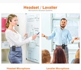  FIFINE K031B WIRELESS USB COMPUTER LAPEL MICROPHONE WITH HEADSEST FOR FITNESS CLASS, CONFERENCING 