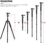  Chân Máy Ảnh G22 + G00 Portable Travel Camera Tripod Monopod with 360 Degree Ball Head – Chính Hãng KINGJOY (Aluminum) 