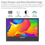  Feelworld SEETEC ATEM156 4K 15.6" Quad-Split Monitor with 4 x HDMI I/O For Switchers 