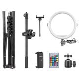  ULANZI VIJIM K15 RGB (3200K-6500K) - Bộ đèn LED đổi màu, kèm Remote + chân tripod + giá đỡ điện thoại 