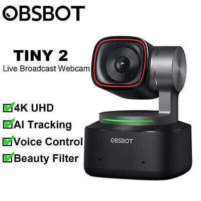  Webcam OBSBOT Tiny 2 AI Powered PTZ 4K 