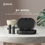  Boya BY-WM3U – Micro thu âm Không Dây Wireless Cho Các Thiết Bị Android Smartphone, Cameras (2.4 GHz) 