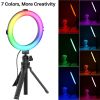  ULANZI VIJIM K9 RGB – Đèn LED đổi màu Ring Light Stand + Phone Holder 