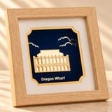 Tranh Bến Cảng Nhà Rồng dát vàng 24k