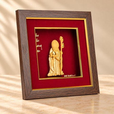 Tranh Ông Thọ dát vàng 24k