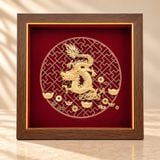 Tranh Rồng Phú Quý dát vàng 24k