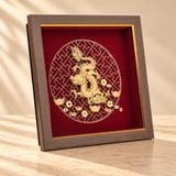 Tranh Rồng Phú Quý dát vàng 24k