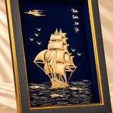 tranh Thuyền dát vàng 24k (Mẫu 9)