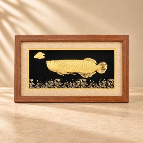 Tranh Cá Rồng Nền Đen