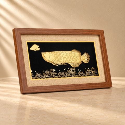 Tranh Cá Rồng Nền Đen