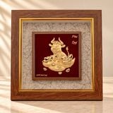 Tranh Trâu dát vàng 24k (Mẫu 1)