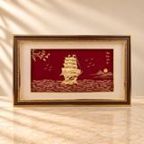 tranh Thuyền dát vàng 24k (Mẫu 26)