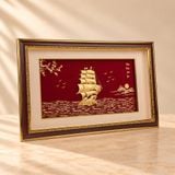 tranh Thuyền dát vàng 24k (Mẫu 26)
