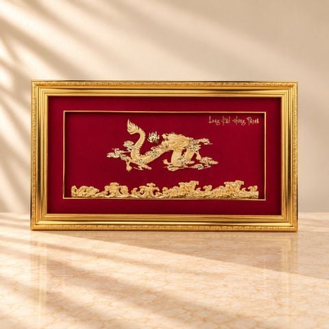 Tranh Rồng dát vàng 24k
