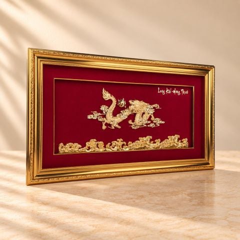 Tranh Rồng dát vàng 24k