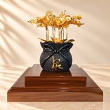 Chậu Lan 12 Cành dát vàng 24k