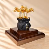 Chậu Lan 12 Cành dát vàng 24k