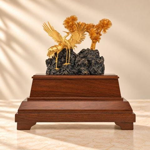 Chim Hạc dát vàng 24k (Mẫu 3)