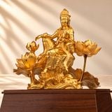 Tượng Quán Tự Tại Bồ Tát dát vàng 24k