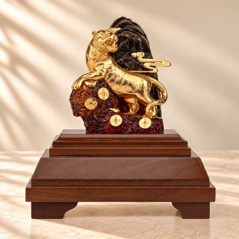 Hổ Phú Quý dát vàng 24k (Mẫu 3)