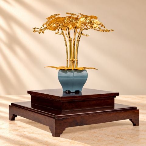 Chậu Lan 9 Cành dát vàng 24k (cỡ đại)