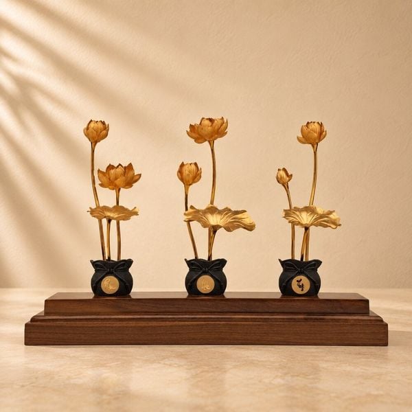 Hồ Sen Phúc Lộc Thọ dát vàng 24k