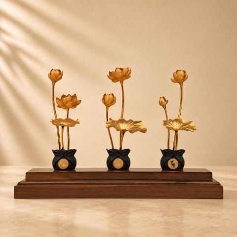 Hồ Sen Phúc Lộc Thọ dát vàng 24k