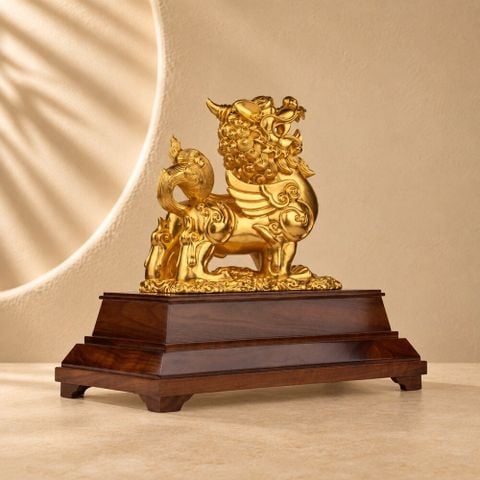 Tượng Tỳ Hưu dát vàng 24k