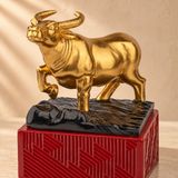 Tượng Trâu dát vàng 24k (Mẫu 10)