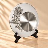Đĩa Biểu Trưng Pewter Hoa Mẫu Đơn