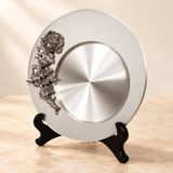 Đĩa Biểu Trưng Pewter Hoa Mẫu Đơn