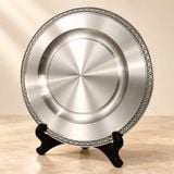 Đĩa Pewter Viền Hoa