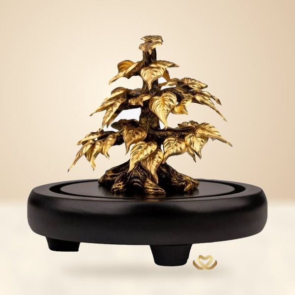 Quà tặng Cây Bồ Đề dát vàng 24k