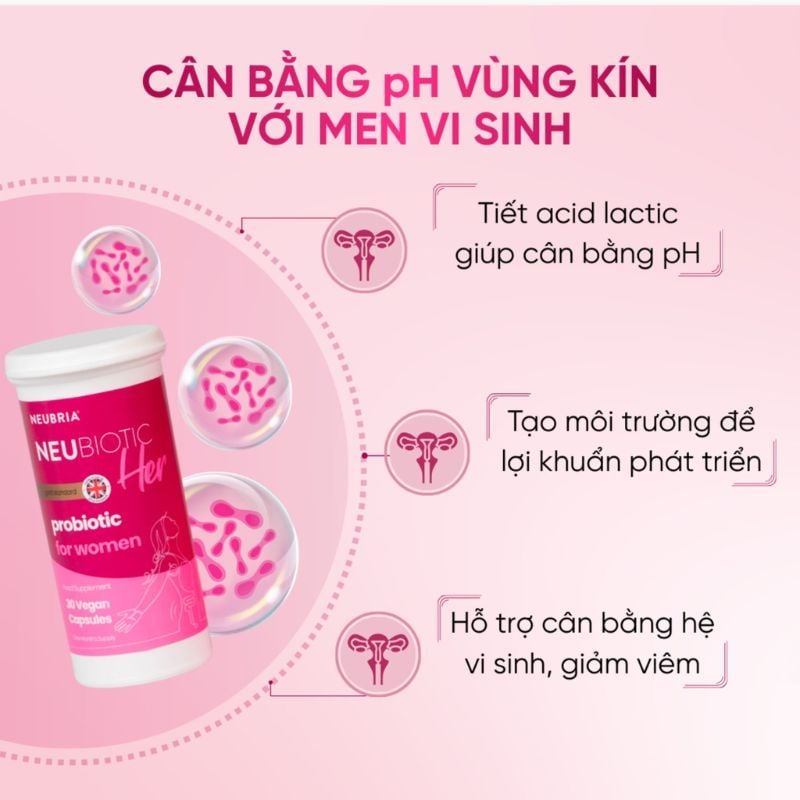Neubiotic Her - Bổ sung lợi khuẩn, ngừa nấm và viêm nhiễm phụ khoa cho nữ giới