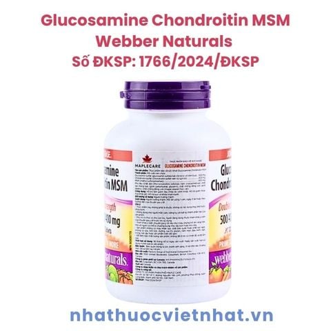 Webber Naturals Glucosamine Sulfate Chondroitin MSM (Glucosamine Webber) Nhập Khẩu Chính Hãng, Lọ 120 viên