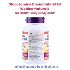 Webber Naturals Glucosamine Sulfate Chondroitin MSM (Glucosamine Webber) Nhập Khẩu Chính Hãng, Lọ 120 viên