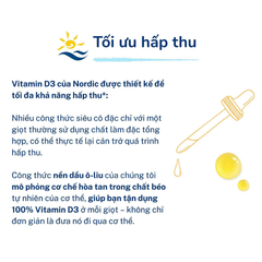 D3 Nordic Naturals Chính Hãng, Bổ Sung Vitamin D3 Cho Trẻ Sơ Sinh Giúp xương Chắc Khỏe