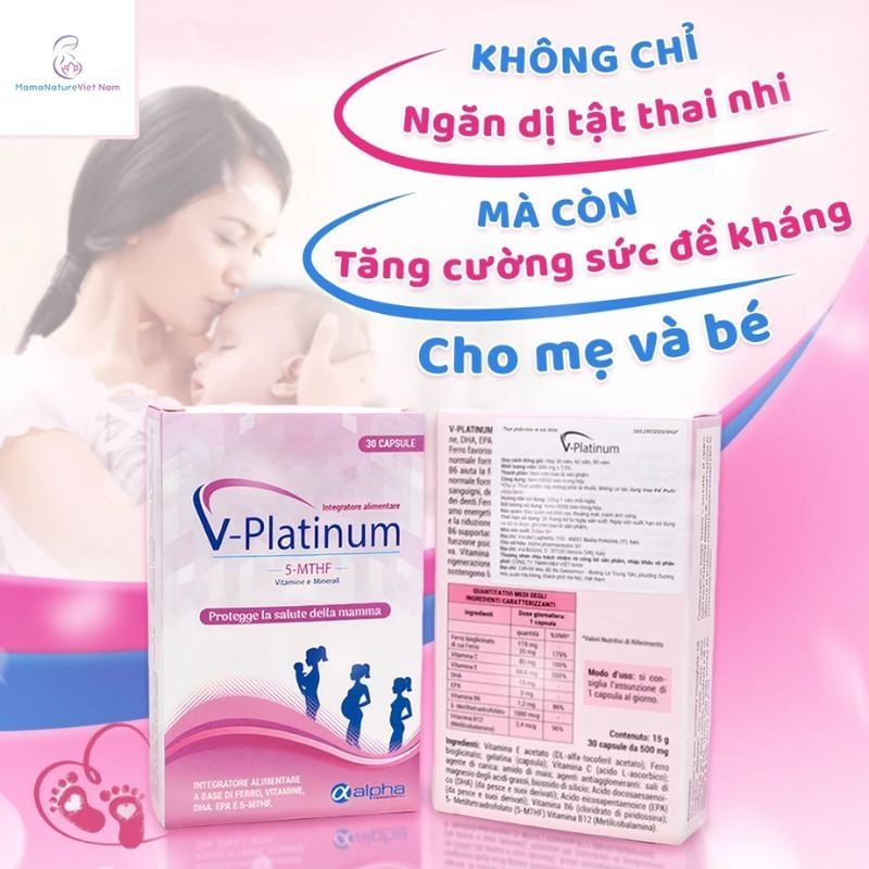 V Platinum 5-MTHF: Giải Pháp Toàn Diện Cho Sức Khỏe Mẹ Và Bé Trước, Trong và Sau Thai Kỳ