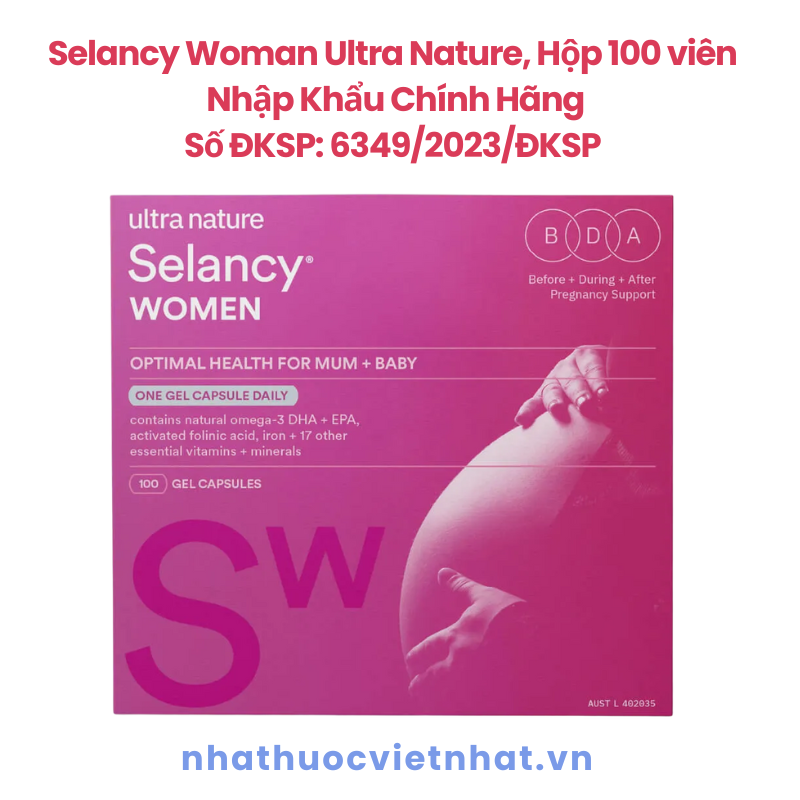 Ultra Nature Selancy Woman - Vitamin Tổng Hợp Cho Mẹ Bầu Và Sau Sinh, Nhập Khẩu Chính Hãng Từ Úc