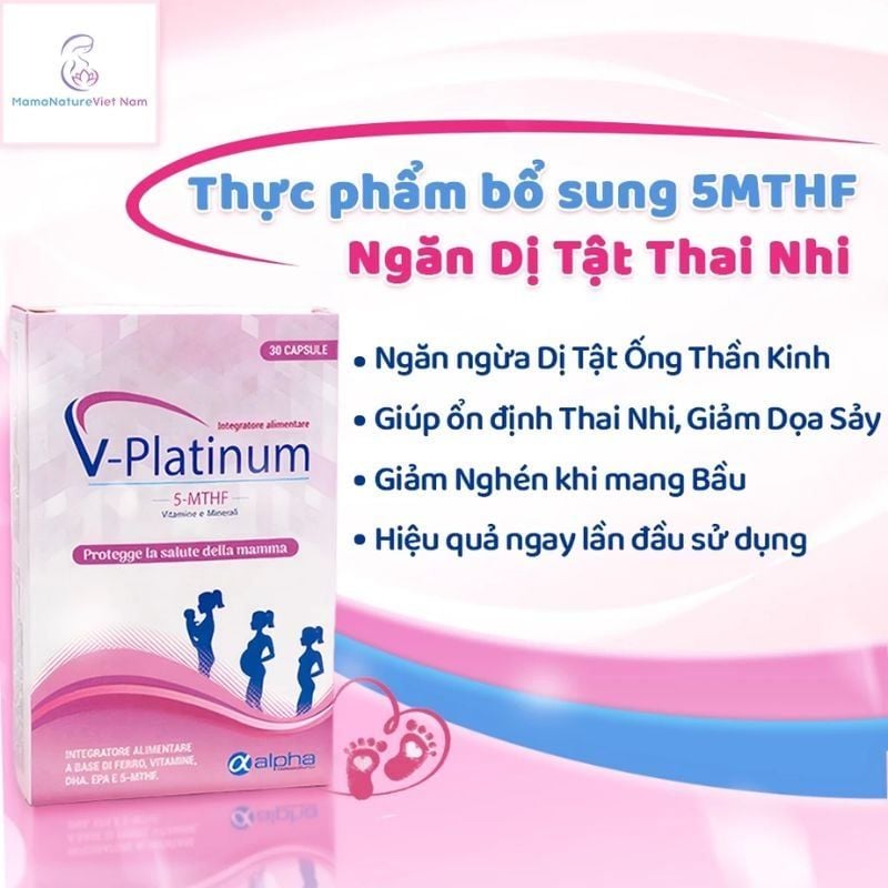 V Platinum 5-MTHF: Giải Pháp Toàn Diện Cho Sức Khỏe Mẹ Và Bé Trước, Trong và Sau Thai Kỳ