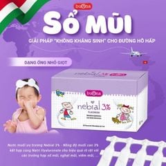 Nước Muối Ưu Trương Nhỏ Mũi Nebial 3% Flaconcini - Hỗ Trợ Giảm Nghẹt Mũi, Sổ Mũi Cho Trẻ Sơ Sinh