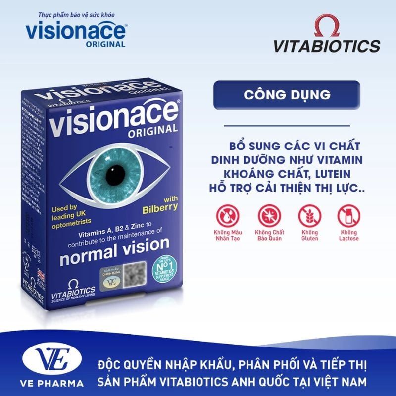 Visionace Original - Tăng Cường Thị lực, Hỗ Trợ Sức Khỏe Mắt Hiệu Quả