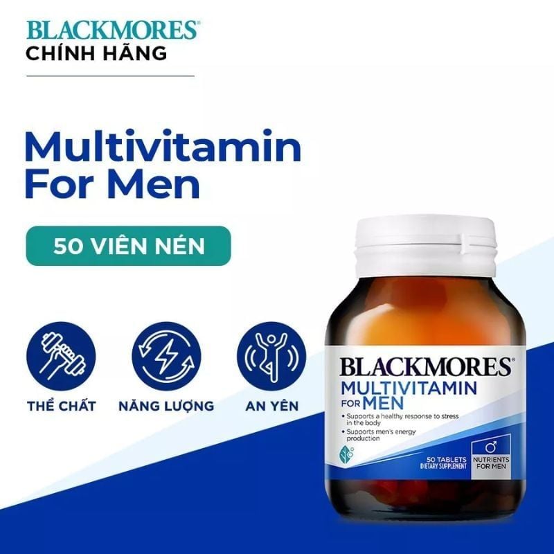 Blackmores Multivitamin For Men - Hỗ Trợ Tăng Cường Sinh Lý Và Sức Khoẻ Toàn Diện