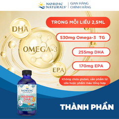 Nordic Naturals Children's DHA - Bổ Sung Omega-3, Hỗ Trợ Phát Triển Não Bộ Và Thị Lực Cho Trẻ Từ 1-6 Tuổi
